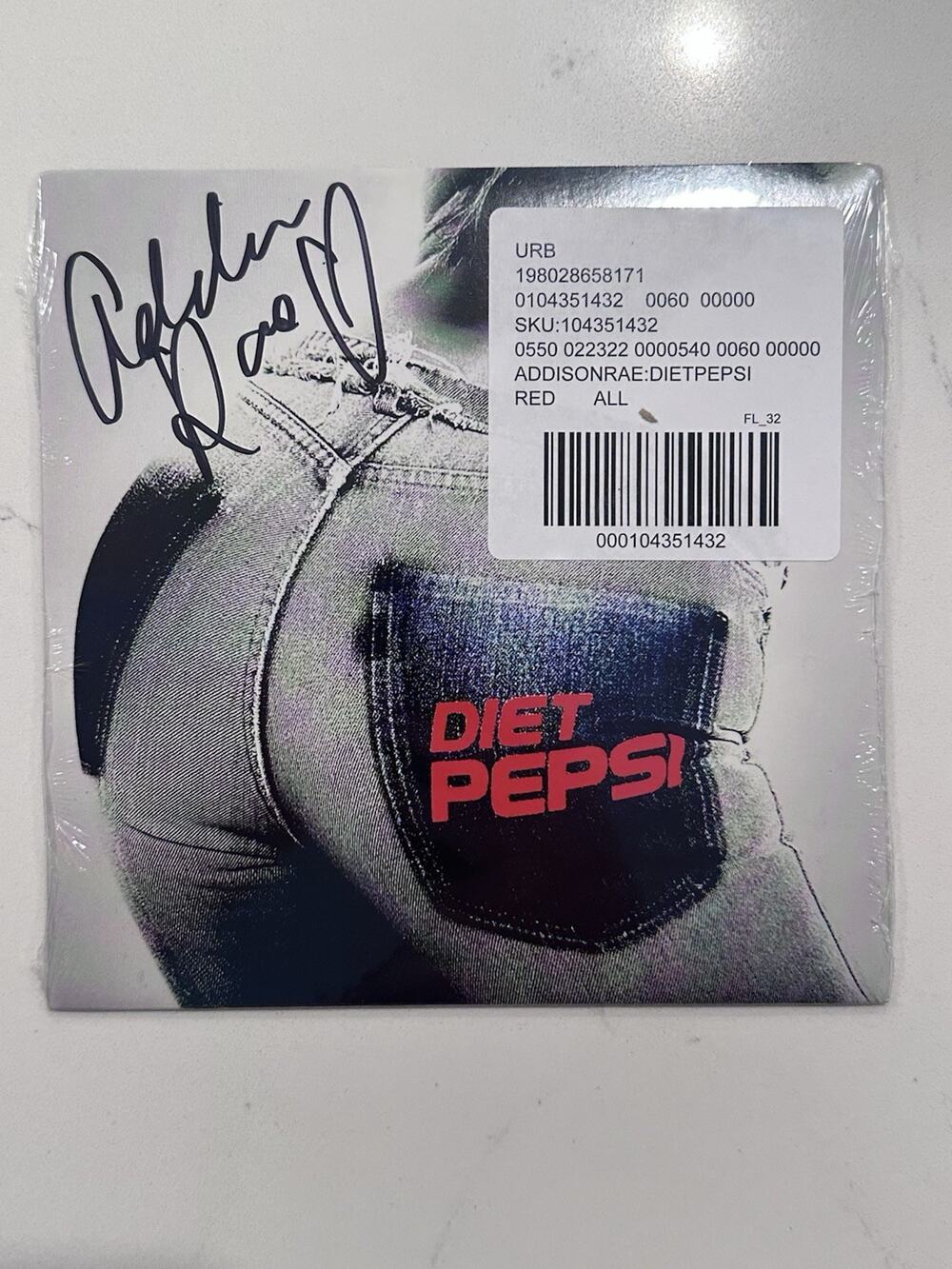SIGNED Addison Rae Diet Pepsi 7” VINYL Limited Edition Autographed #6